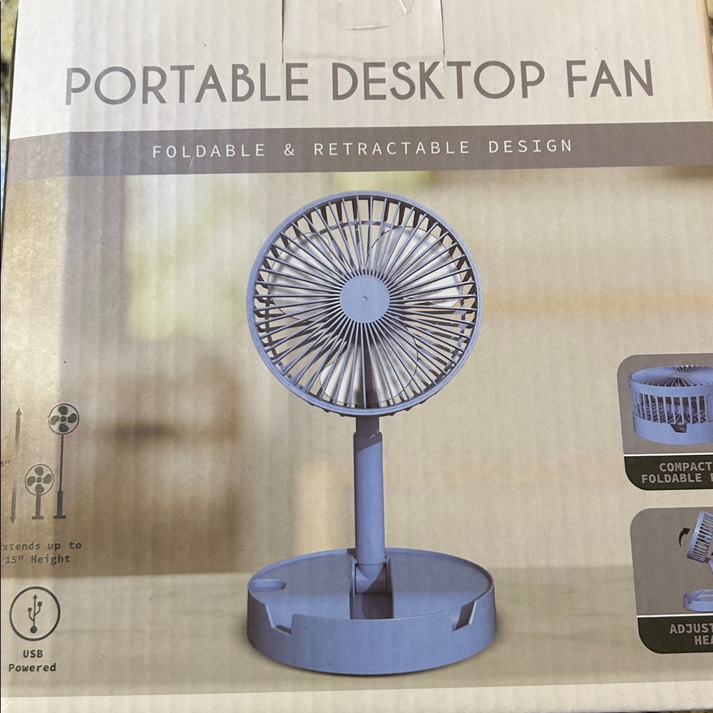 Portable Desktop Fan with Foldable Design - Picture 11 of 13